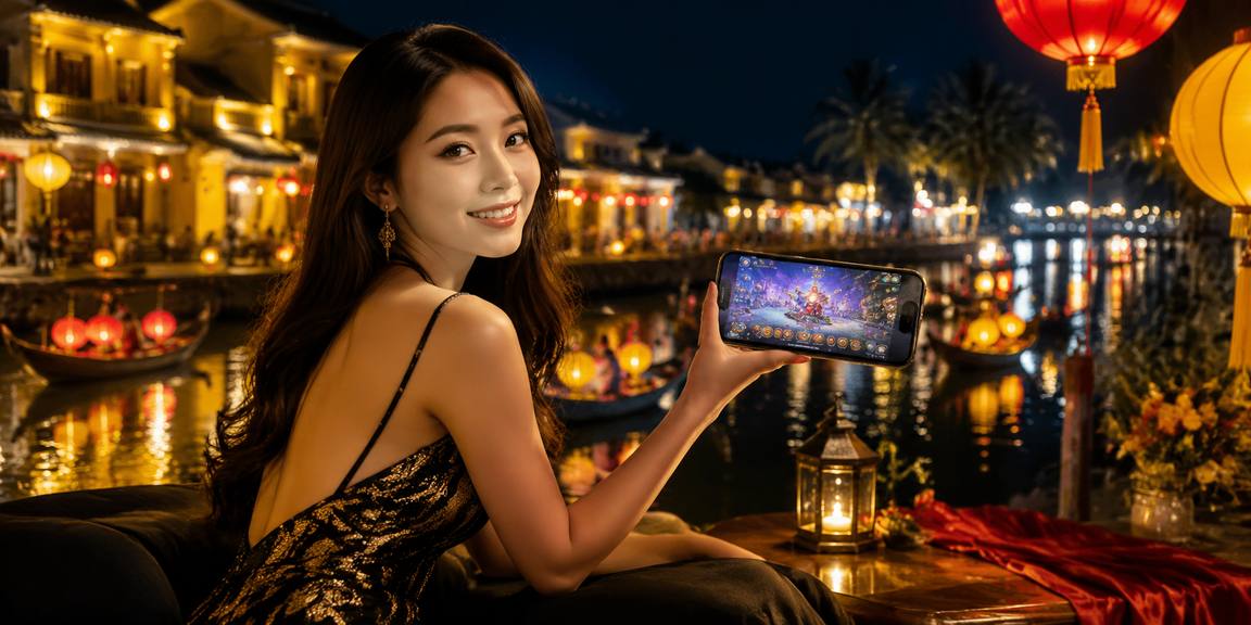 Chơi casino di động tại chợ đêm Hội An